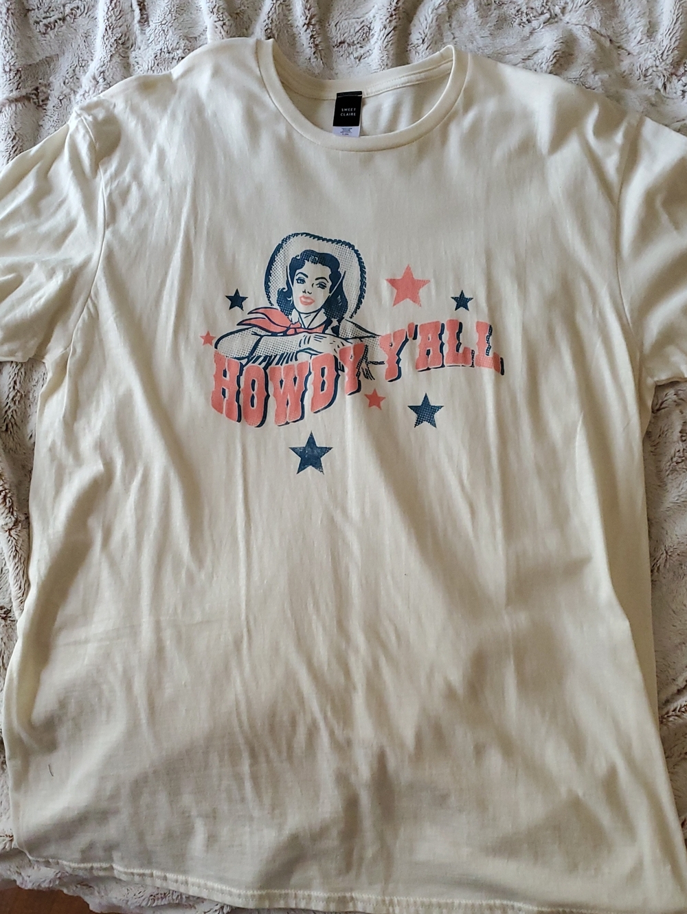 Cream "Howdy Y'all" Graphic Tee